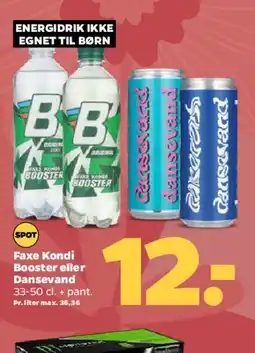 Netto Faxe Kondi Booster eller Dansvand tilbud