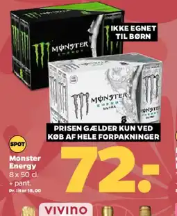 Netto Monster Energy (8 x 50 cl) tilbud