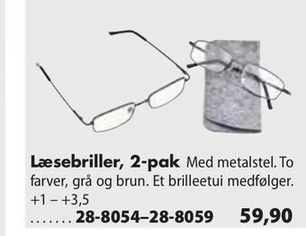 Biltema Læsebriller, 2-pak tilbud