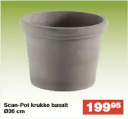 Bauhaus Scan-Pot krukke basalt tilbud