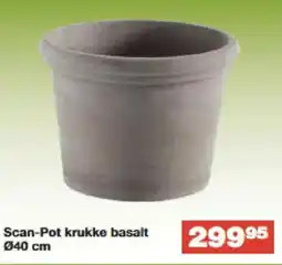Bauhaus Scan-Pot krukke basalt tilbud