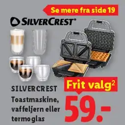 Lidl SilverCrest - toaster, vaffeljern eller termoglas tilbud