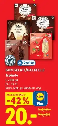 Lidl Bon Gelati / Gelatelli ispinde tilbud