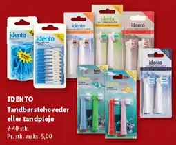 Lidl IDENTO Tandbørstehoveder / tandpleje tilbud