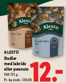 Lidl Dadler med lakrids eller peanuts tilbud