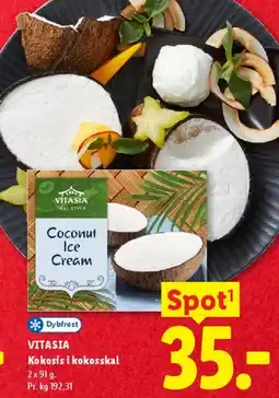 Lidl Kokosis i kokosskal / Coconut Ice Cream tilbud