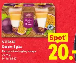 Lidl Dessert i glas (passionsfrugt og mango) tilbud