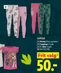 Lidl Lupilu - nattøj, leggings og T-shirt (frit valg) tilbud