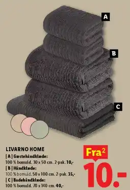 Lidl LIVARNO HOME håndklæder tilbud
