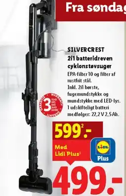 Lidl SILVERCREST 21i batteridreven cyklonstøvsuger tilbud
