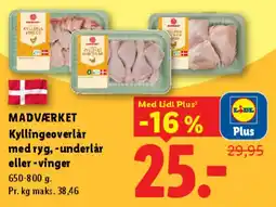 Lidl MADVÆRKET Kyllingeoverlår tilbud