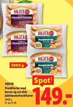 Lidl HØJER Frankfurter tilbud