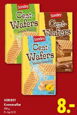 Lidl Sondey Cent-Wafers / Cremevafler tilbud