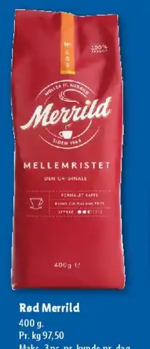Lidl Rød Merrild (kaffe) tilbud
