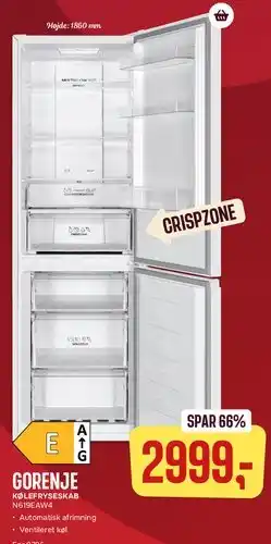 Skousen Gorenje køle/fryseskab tilbud