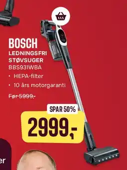 Skousen Bosch ledningsfri støvsuger tilbud