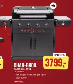 Skousen CHAR-BROIL Gas2Coal-grill tilbud