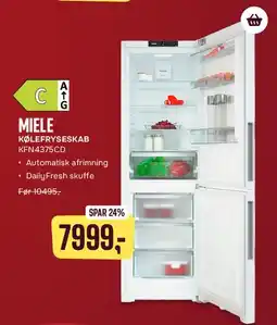 Skousen MIELE Køle/fryseskab KFN4375 (køleskab) tilbud