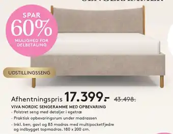 Viva Nordic sengramme med opbevaring