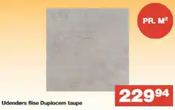 Bauhaus Udendørs flise Duplocem taupe tilbud