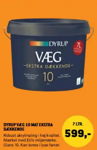 XL-BYG Dyrup Væg 10 mat ekstra dækkende tilbud