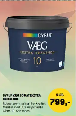 XL-BYG Dyrup Væg 10 mat ekstra dækkende tilbud