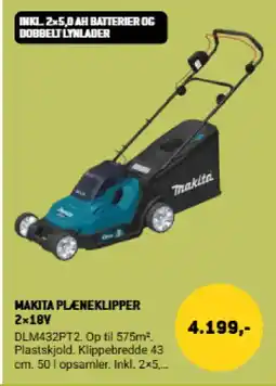 XL-BYG Makita Pleneklipper 2x18v tilbud