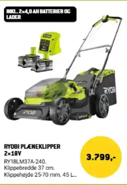XL-BYG Ryobi Pleneklipper 2x18v tilbud