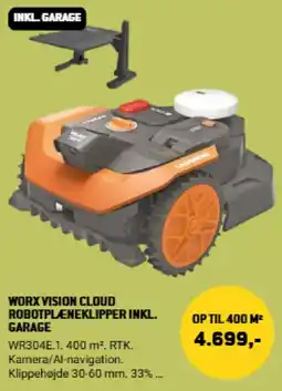 XL-BYG Worx Vision cloud robotpleneklipper inkl. garage tilbud