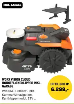 XL-BYG Worx vision cloud robotpleneklipper inkl. garage tilbud