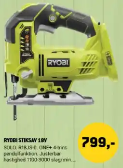 XL-BYG Ryobi stiksav 18v tilbud