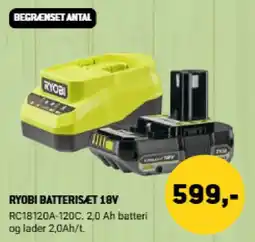 XL-BYG Ryobi batterisæt 18v tilbud