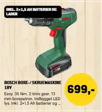 XL-BYG Bosch Bore-/skruemaskine 18v tilbud