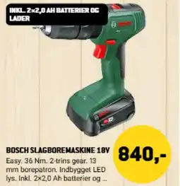 XL-BYG Bosch Slagboremaskine 18v tilbud