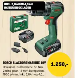 XL-BYG Bosch Slagboremaskine 18v tilbud