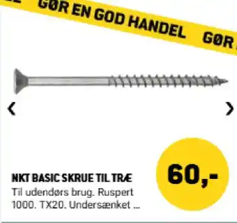 XL-BYG NKT Basic skrue til træ tilbud