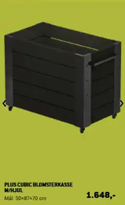 XL-BYG Plus cubic blomsterkasse m/hjul tilbud