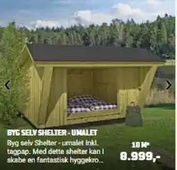 XL-BYG Byg selv shelter-umalet tilbud
