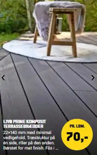 XL-BYG Livo Prime komposit terrassebrædder tilbud