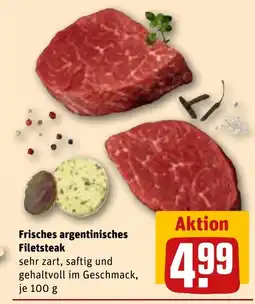REWE DE Frisches argentinisches Filetsteak tilbud