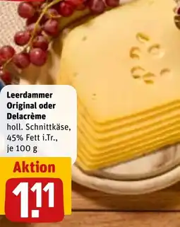 REWE DE Leerdammer Original oder Delacrème tilbud