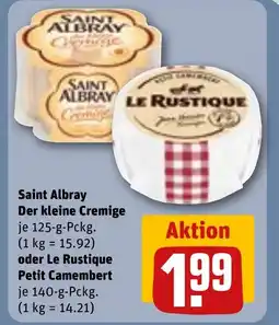 REWE DE Saint Albray Der kleine Cremige oder Le Rustique Petit Camembert tilbud