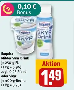 REWE DE Exquisa Milder Skyr Drink oder Skyr tilbud