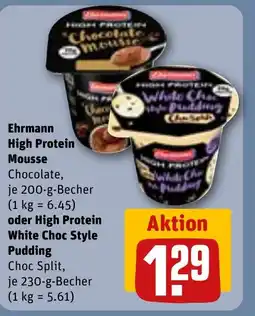 REWE DE Ehrmann High Protein Mousse oder High Protein White Choc Style Pudding tilbud