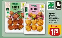 REWE DE REWE Bio pflanzlich Falafel- oder Hafer-Bällchen tilbud
