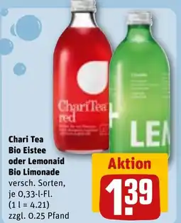 REWE DE Chari Tea Bio Eistee oder Lemonaid Bio Limonade tilbud
