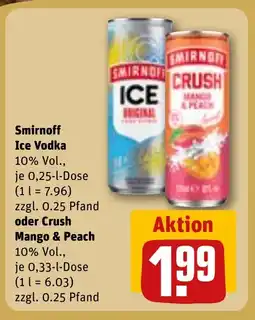 REWE DE Smirnoff Ice Vodka oder Crush Mango & Peach tilbud
