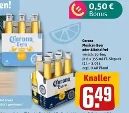 REWE DE Corona Mexican Beer oder Alkoholfrei tilbud