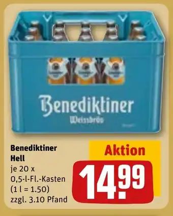 REWE DE Benediktiner Hell tilbud