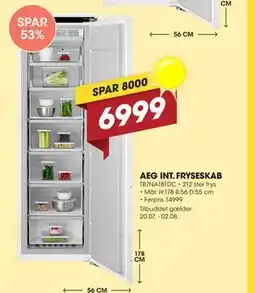 Punkt1 AEG INT. FRYSESKAB tilbud